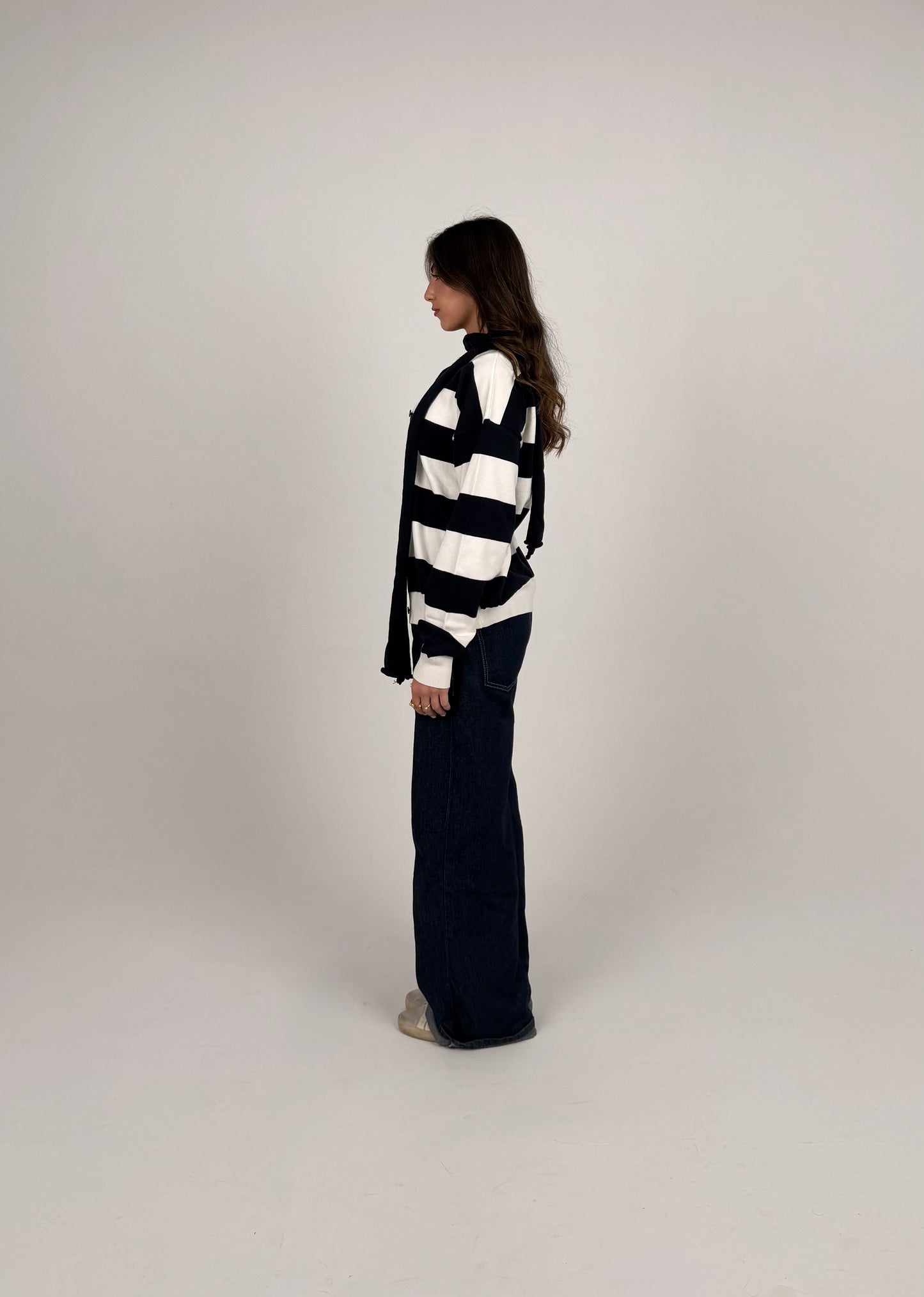 Navy Striped Cardigan Duo