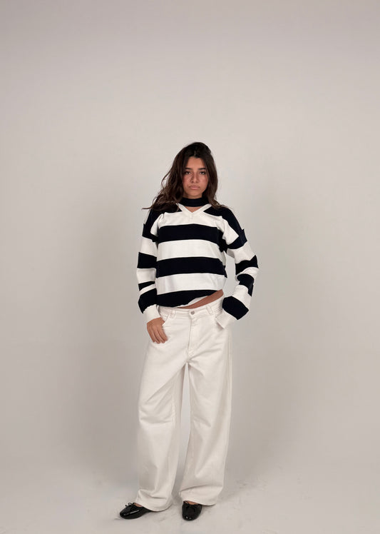 Navy Striped Sweater Duo