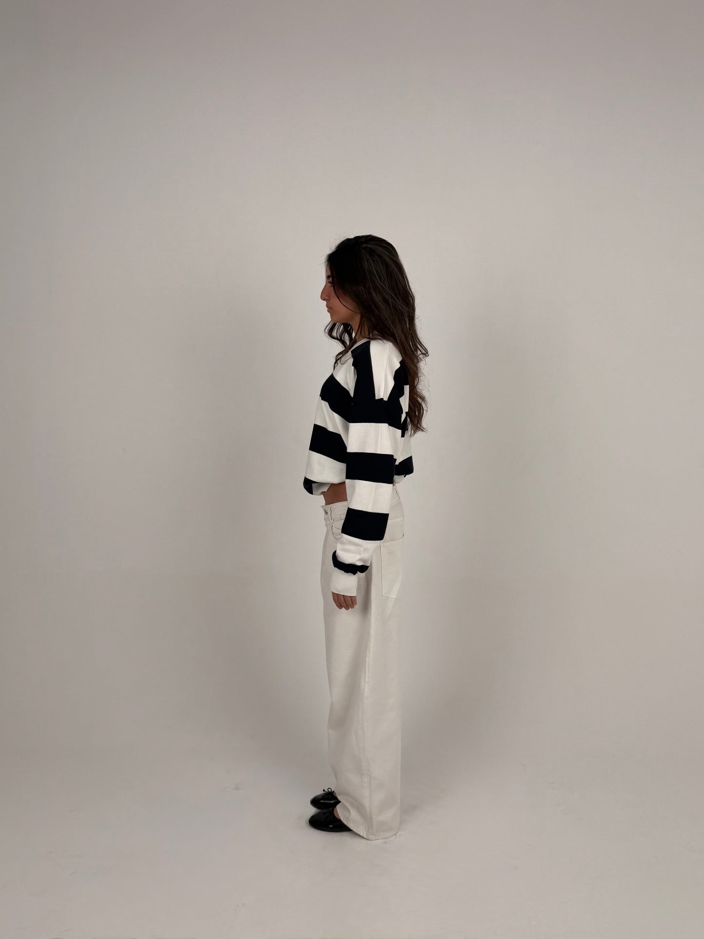 Navy Striped Sweater